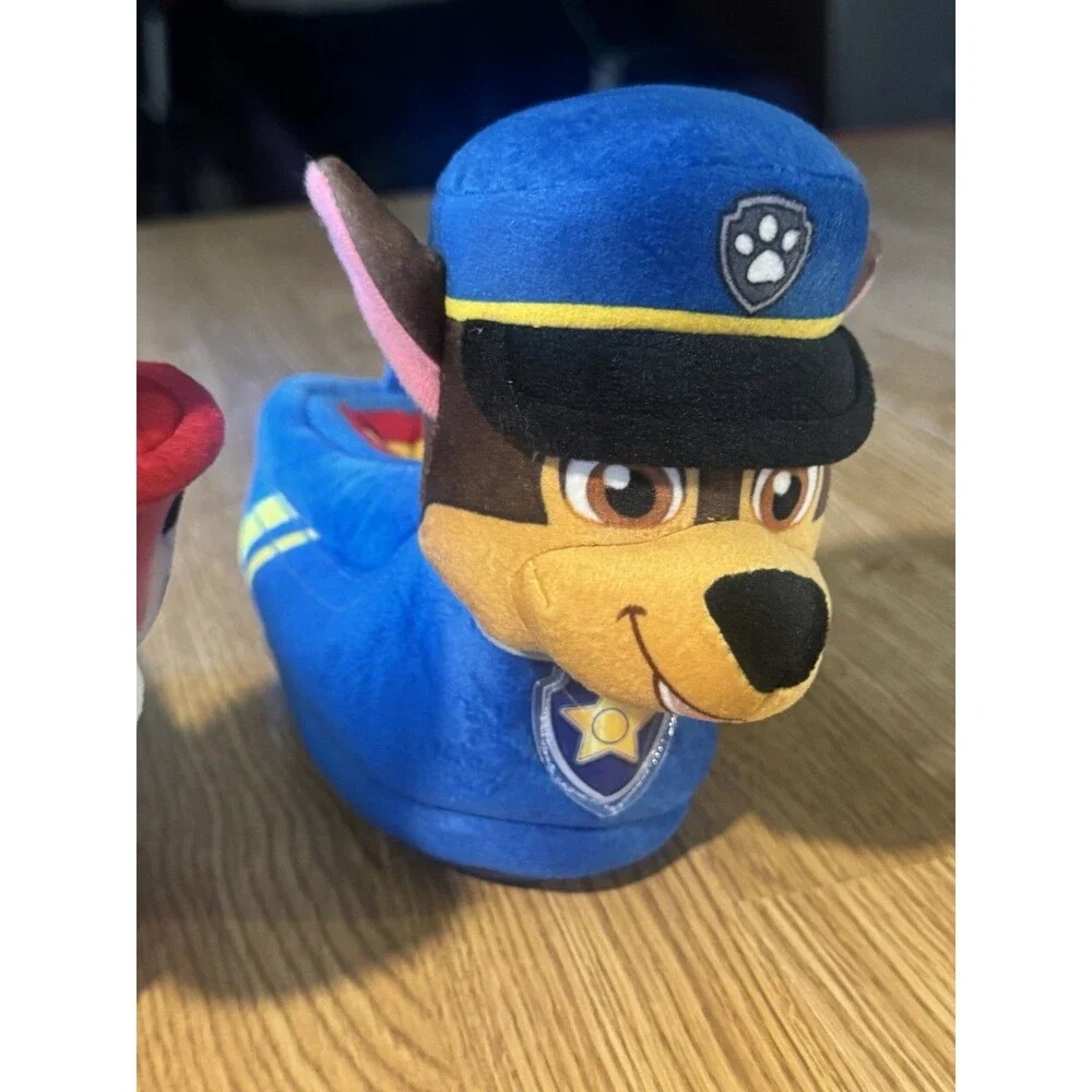 Nickelodeon Paw Patrol Boys Slippers Light Up Unused Chase Marshall 9/10
